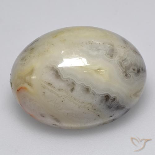17.95 ct Multicolor Agate Stone, Natural Agate in Oval Cabochon Shape for Sale