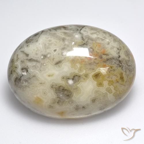 45.62 ct Multicolor Agate Stone, Natural Agate in Oval Cabochon Shape for Sale