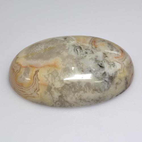 Agate Gemstone in 35.2 x 23.3 mm Size for Sale, Agate Stone in Multicolor Color