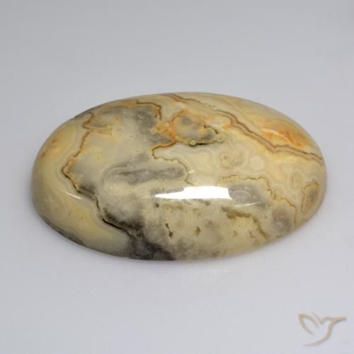 Agate Gemstone in 35.2 x 23.2 mm Size for Sale, Agate Stone in Multicolor Color