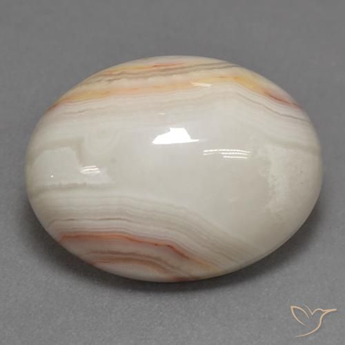 16.61 ct Multicolor Agate Stone, Natural Agate in Oval Cabochon Shape for Sale