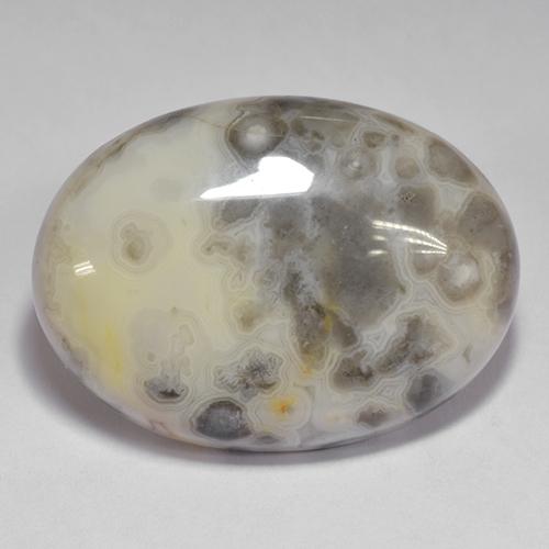 39.51 ct Multicolor Agate Gemstone, Agate Gem in Oval Cabochon Shape for Sale.