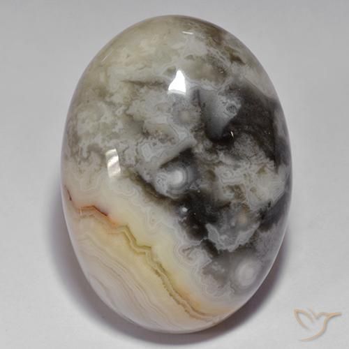 45.27ct Natural Multicolor Agate, Oval, Opaque