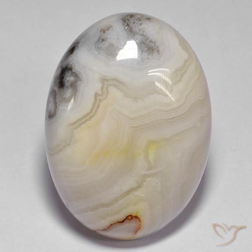 40.74 ct Multicolor Agate Stone, Natural Agate in Oval Cabochon Shape for Sale