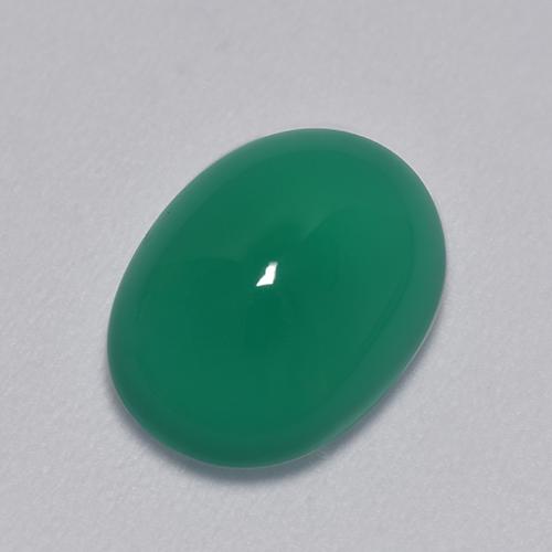 3.39 ct Green Agate Stone, Natural Agate in Oval Cabochon Shape for Sale