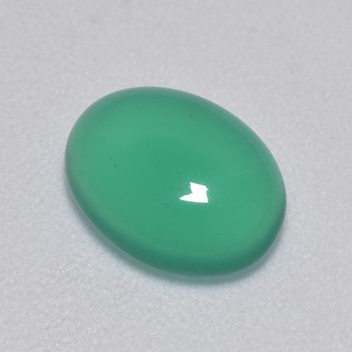 1.58 ct Green Agate Stone, Natural Agate in Oval Cabochon Shape for Sale