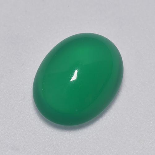 2.81 ct Green Agate Stone, Natural Agate in Oval Cabochon Shape for Sale