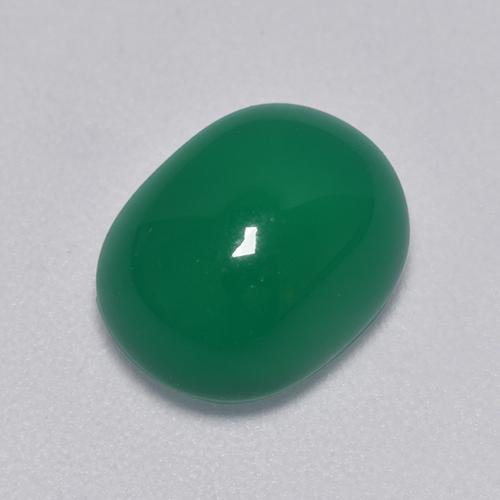 3.18 ct Green Agate Stone, Natural Agate in Oval Cabochon Shape for Sale