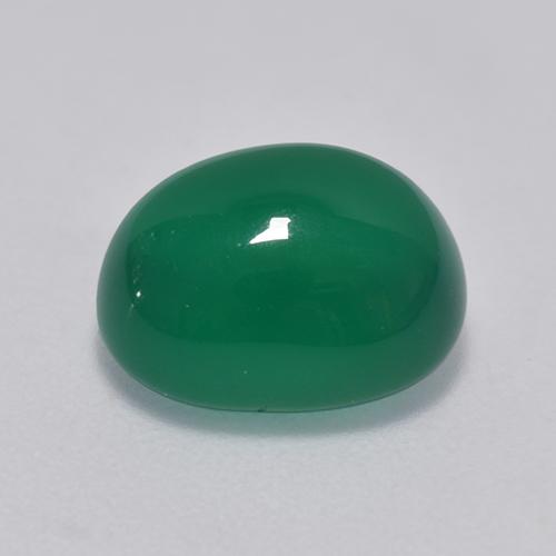Agate Gemstone in 10 x 8 mm (calibrated) Size for Sale, Agate Stone in Forest Green Color