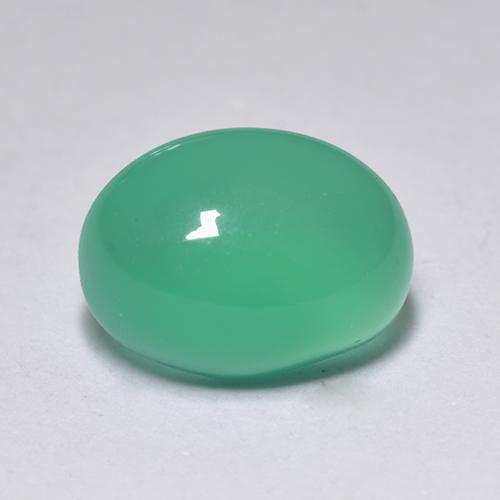 Fern Green Agate Gem - 1.5ct Oval Cabochon (ID: 518003)