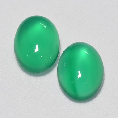 Light Green Agate Gem - 1.3ct Oval Cabochon (ID: 518189)