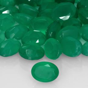 6.23 ctw Green Agate Stones, Natural Agate in Oval Facet Shape for Sale
