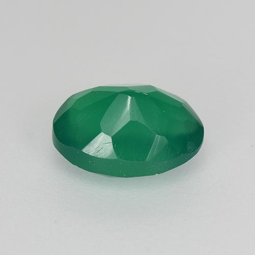 Agate Gemstone in 7.3 x 5.3 mm Size for Sale, Agate Stone in Cool Green Color