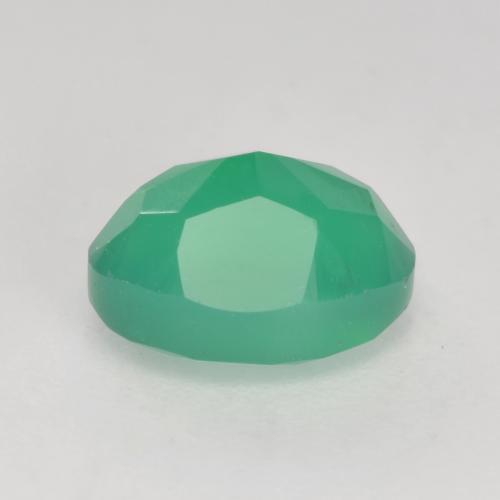 Agate Gemstone in 8 x 6 mm (calibrated) Size for Sale, Agate Stone in Medium Green Color