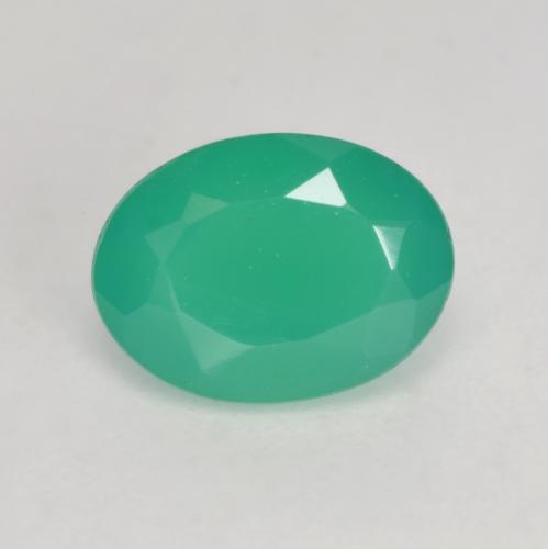 Light Green Agate Gem - 1.1ct Oval Facet (ID: 534579)