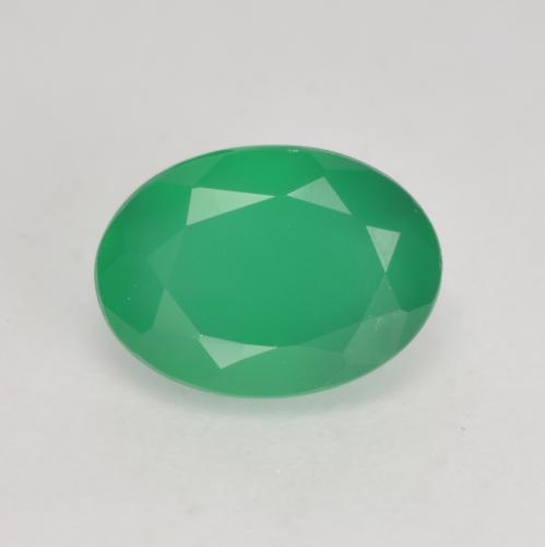 Clover Green Agate Gem - 1.2ct Oval Facet (ID: 534581)