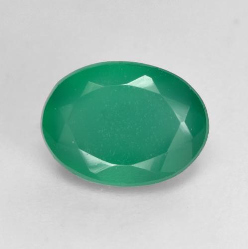 Verde cálido Ágata Gema - 1.1ct Forma ovalada (ID: 534707)