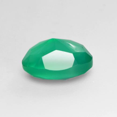 Agate Gemstone in 8 x 6 mm (calibrated) Size for Sale, Agate Stone in Electric Green Color