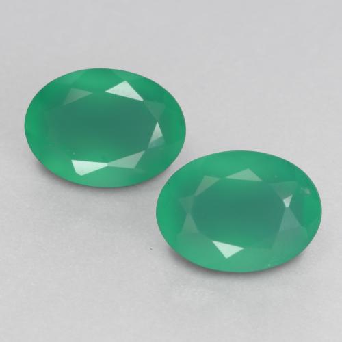 Medium Green Agate Gem - 1.2ct Oval Facet (ID: 534901)