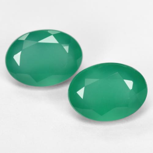 Cool Green Agate Gem - 1.2ct Oval Facet (ID: 552065)