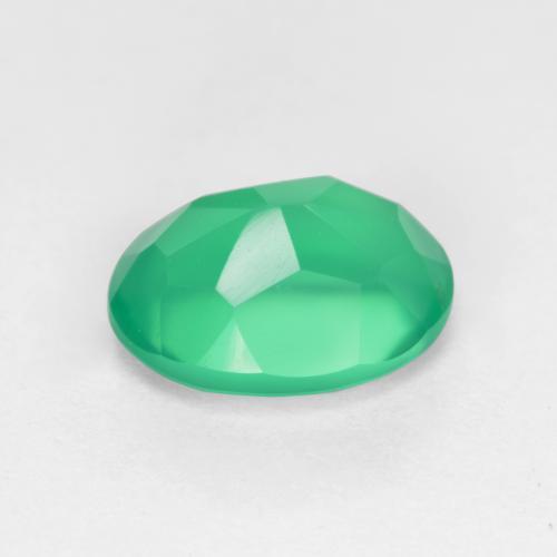 Agate Gemstone in 8 x 6 mm (calibrated) Size for Sale, Agate Stone in Light Basil Green Color