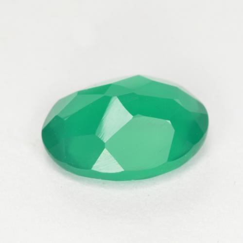Agate Gemstone in 8 x 6 mm (calibrated) Size for Sale, Agate Stone in Jade Green Color
