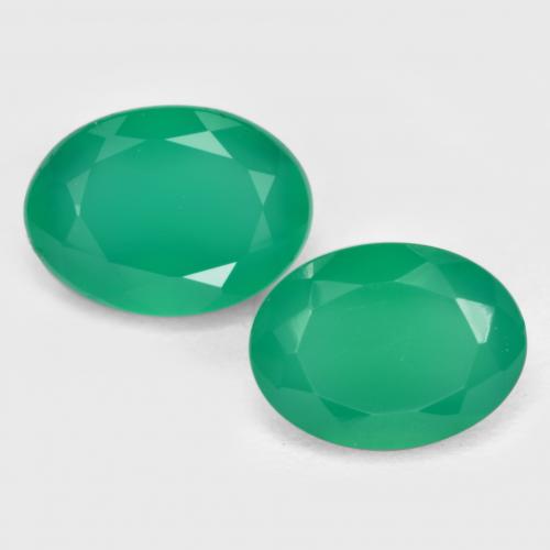 Cool Green Agate Gem - 1.1ct Oval Facet (ID: 553510)