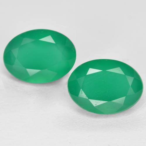 Cool Green Agate Gem - 1.3ct Oval Facet (ID: 553512)