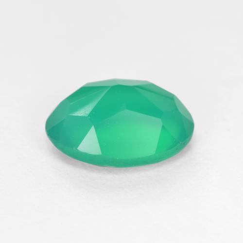 Agate Gemstone in 8 x 6 mm (calibrated) Size for Sale, Agate Stone in Cool Green Color