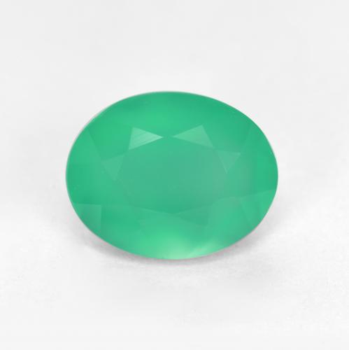 Verde medio Ágata Gema - 1.1ct Forma ovalada (ID: 553687)