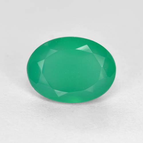 Verde medio Ágata Gema - 1ct Forma ovalada (ID: 553691)