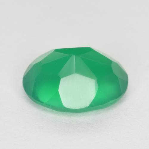 Agate Gemstone in 8 x 6 mm (calibrated) Size for Sale, Agate Stone in Medium Green Color