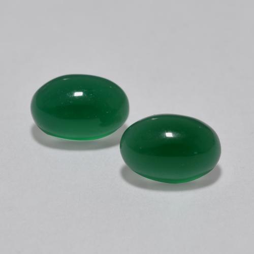 Yellowish Green Agate Gem - 0.6ct Oval Cabochon (ID: 567720)
