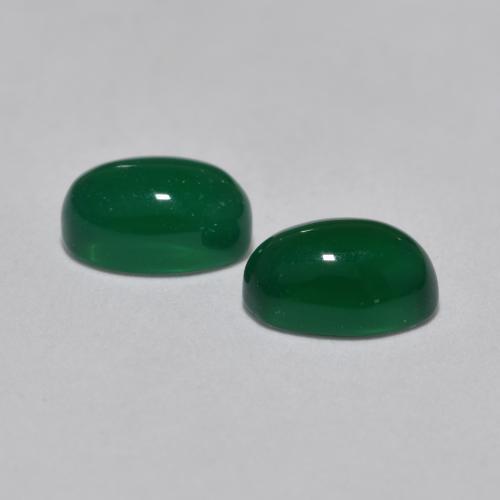 Agate Gemstones in 6.1 x 4.2 mm Size for Sale, Agate Stones in Yellowish Green Color
