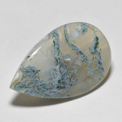 Multicolor Agate Gem - 27.3ct Pear Cabochon (ID: 590733)