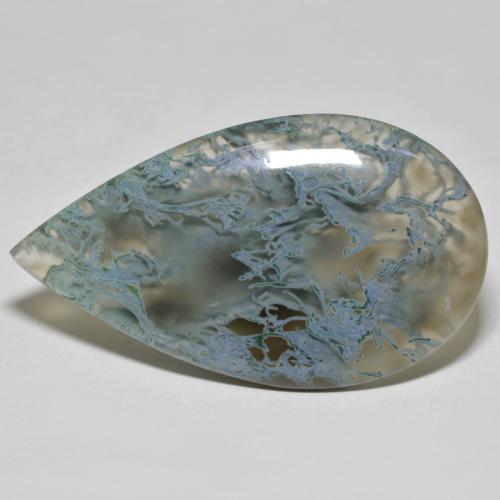 Multicolor Ágata Gema - 41.4ct Cabujón Pera (ID: 590848)