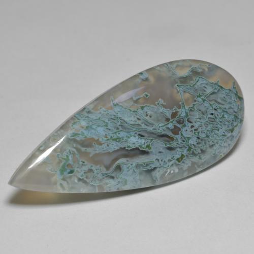 Multicolor Agate Gem - 28ct Pear Cabochon (ID: 590890)