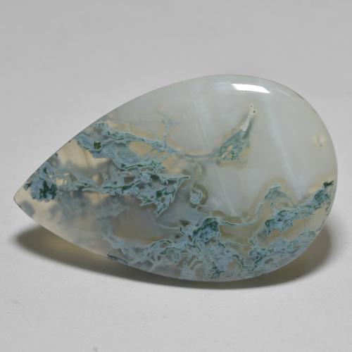 Multicolor Agate Gem - 27.7ct Pear Cabochon (ID: 590891)