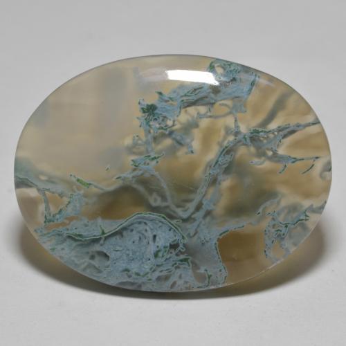 Multicolor Agate Gem - 30.8ct Oval Cabochon (ID: 590895)