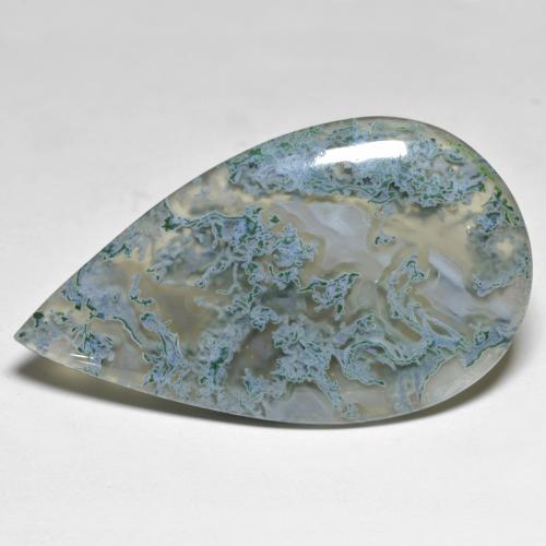 Multicolor Agate Gem - 31.6ct Pear Cabochon (ID: 591523)