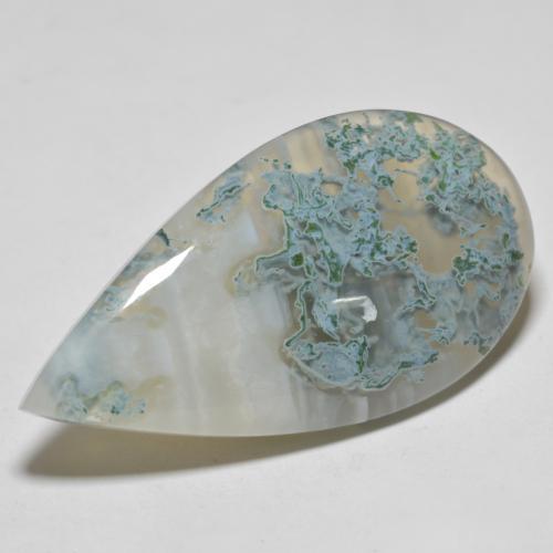 34.74 ct Multicolor Agate Gemstone, Agate Gem in Pear Cabochon Shape for Sale.