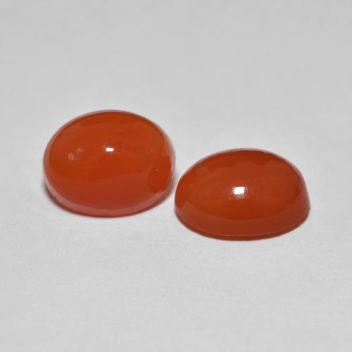 3.54 ctw Red Agate Stones, Natural Agate in Oval Cabochon Shape for Sale