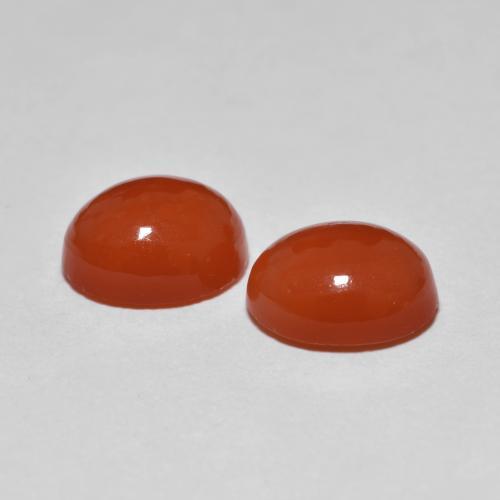 Agate Gemstones in 8.5 x 6.8 mm Size for Sale, Agate Stones in Fire Red Color