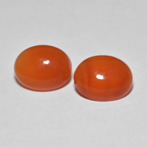 Medium Orange Agate Gem - 1.7ct Oval Cabochon (ID: 605861)