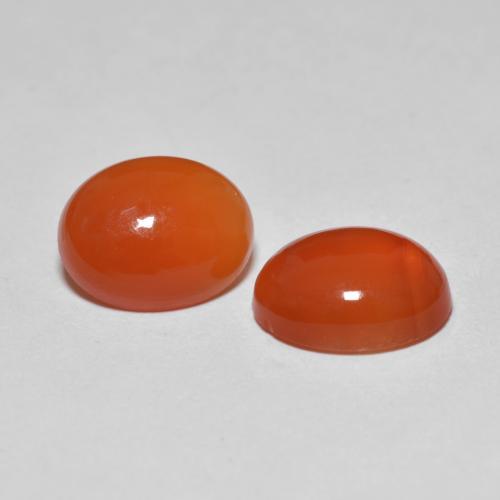 3.32 ctw Orange Agate Stones, Natural Agate in Oval Cabochon Shape for Sale