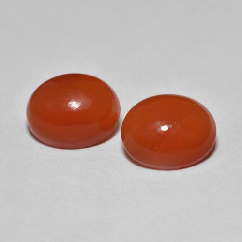 Medium Red Agate Gem - 1.7ct Oval Cabochon (ID: 605866)