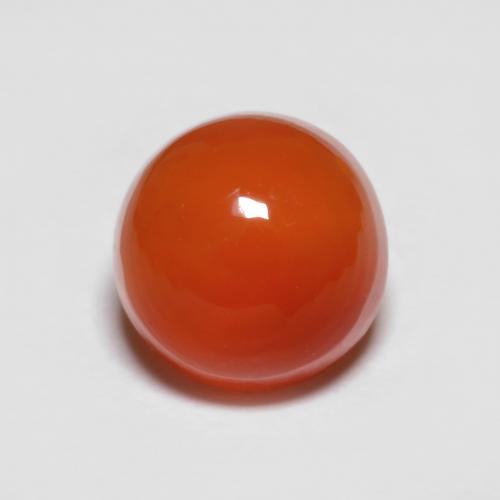 Warm Orange Agate Gem - 1.6ct Round Cabochon (ID: 606502)