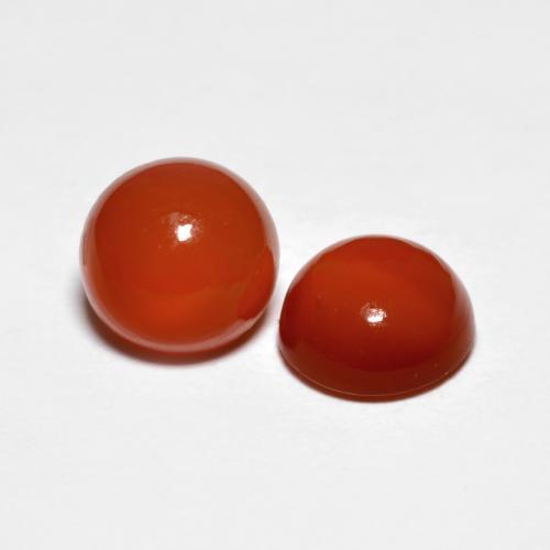 1.60 ctw Red Agate Stones, Natural Agate in Round Cabochon Shape for Sale