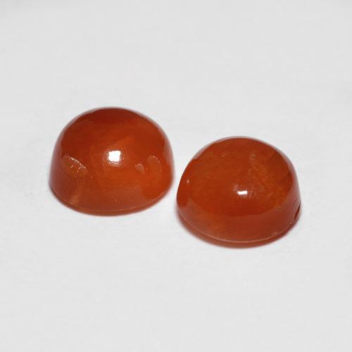 Agate Gemstones in 6 mm (calibrated) Size for Sale, Agate Stones in Fire Red Color
