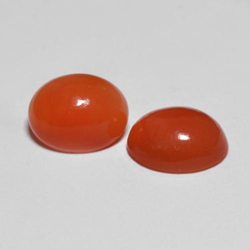3.47 ctw Red Agate Stones, Natural Agate in Oval Cabochon Shape for Sale